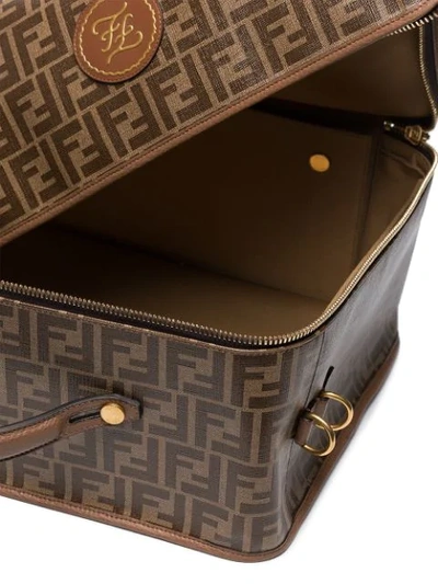 Shop Fendi Ff Motif Travel Holdall In Brown