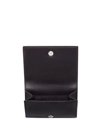 Shop Fendi Bag Bugs Tri-fold Wallet In Black