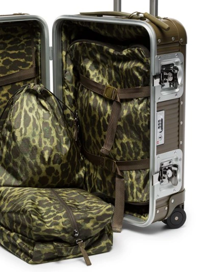 Shop Fpm - Fabbrica Pelletterie Milano X Nick Wooster Spinner 53 Suitcase In Green