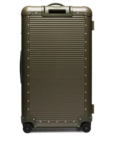 Shop Fpm - Fabbrica Pelletterie Milano X Nick Wooster Spinner 53 Aluminium Suitcase In Green