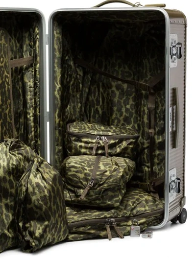 Shop Fpm - Fabbrica Pelletterie Milano X Nick Wooster Spinner 53 Aluminium Suitcase In Green