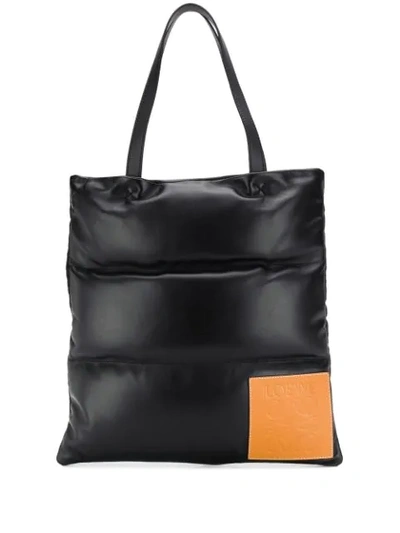 Shop Loewe Padded Tote Bag In Black