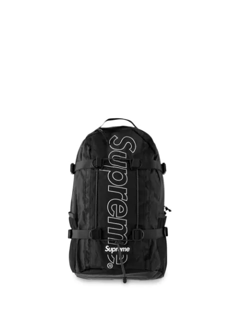 supreme black and white backpack