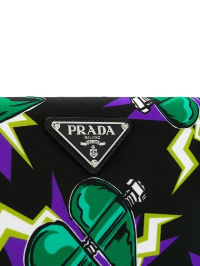 Shop Prada X Frankenstein Universal Clutch In Black