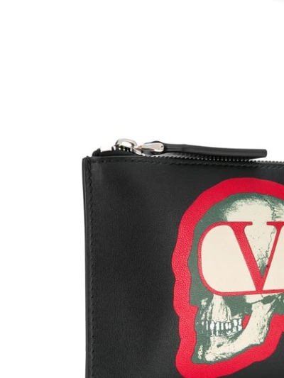 Shop Valentino X Undercover Go Skull Pouch In Black