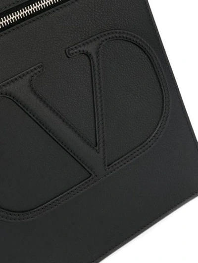 Shop Valentino Vlogo Messenger Bag In Black