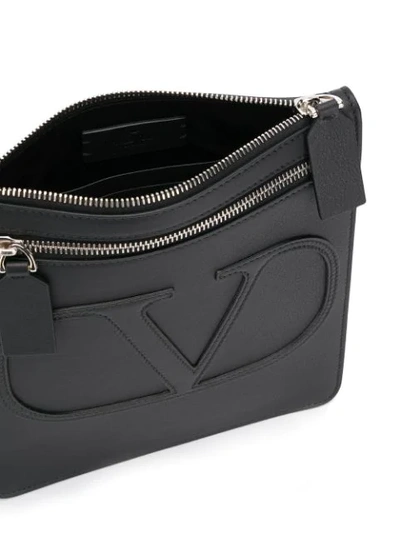 Shop Valentino Vlogo Messenger Bag In Black