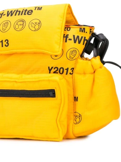 Shop Off-white Logo Messenger Bag In Yellow