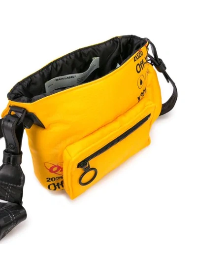 Shop Off-white Logo Messenger Bag In Yellow