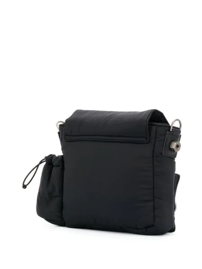 Shop Off-white Puffy Binder Clip Shoulder Bag In Black