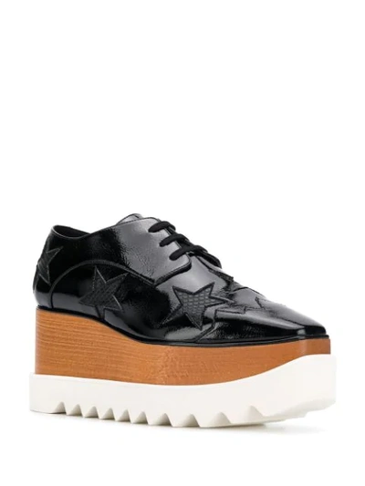 Shop Stella Mccartney Elyse Star Platform Sneakers In Brown