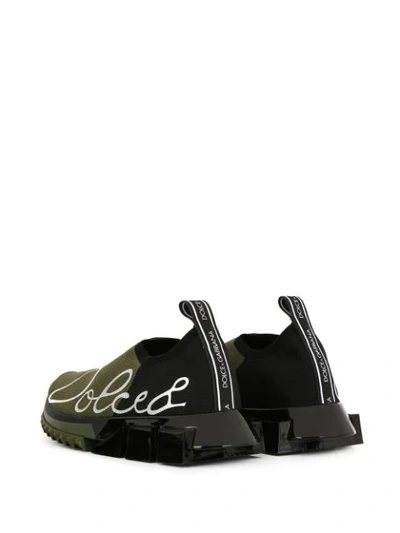 Shop Dolce & Gabbana Sorrento Logo Sneakers In Green