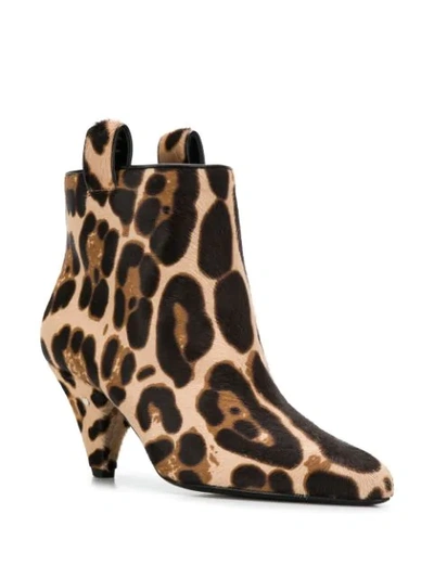 Shop Laurence Dacade Terence Leopard Print Boots In Brown