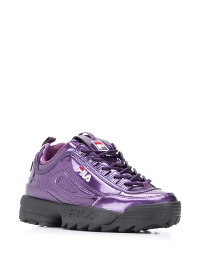 Shop Fila Disruptor Lace Up Sneakers In 71q Purple