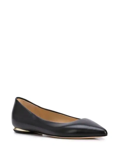 Shop Marion Parke Pointed Ballerina Shoes In Black