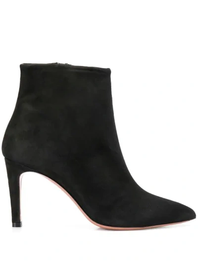 Shop P.a.r.o.s.h Pointed Toe Booties In Black