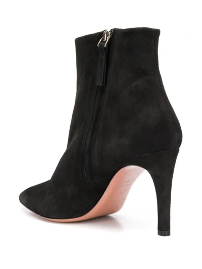 Shop P.a.r.o.s.h Pointed Toe Booties In Black