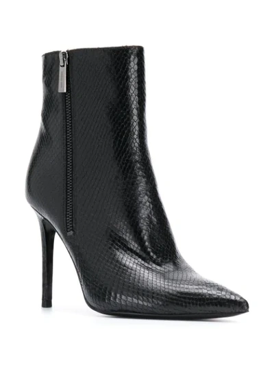 Michael Kors Keke Reptile Print Ankle Boots In Black | ModeSens