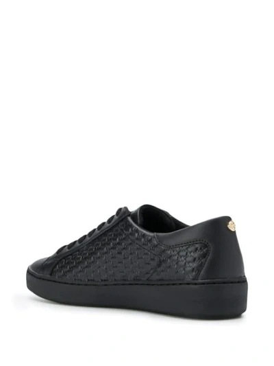 Shop Michael Kors Colby Woven Sneakers In Black