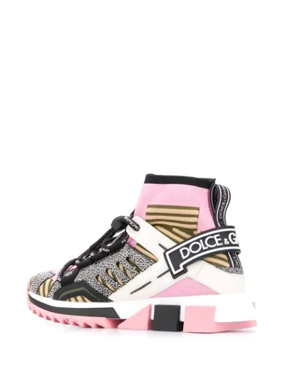 Shop Dolce & Gabbana Sorrento High-top Sneakers In Pink