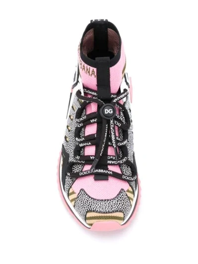 Shop Dolce & Gabbana Sorrento High-top Sneakers In Pink