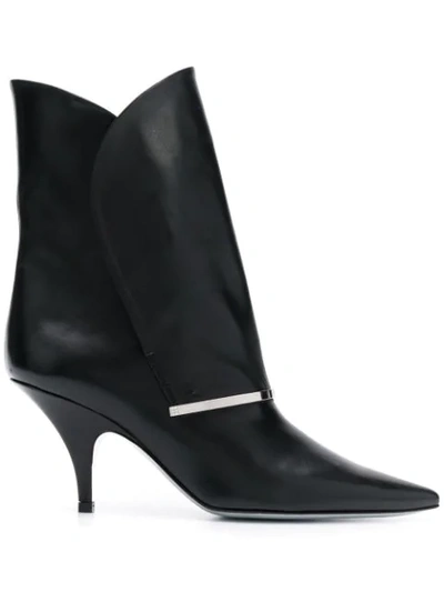 Shop Givenchy Bar-embellished Pointed Boots In Black