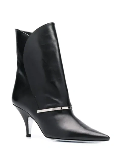 Shop Givenchy Bar-embellished Pointed Boots In Black