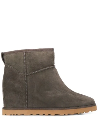 Shop Ugg Femme Mini Boots In Grey