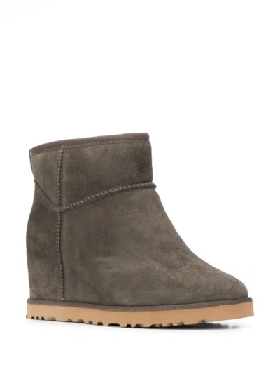 Shop Ugg Femme Mini Boots In Grey