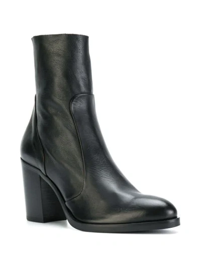 Shop Strategia Classic Fitted Boots In Black