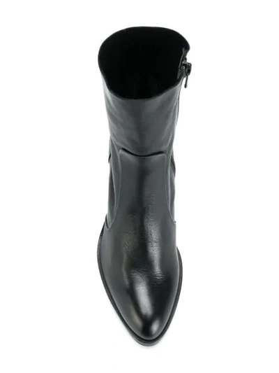 Shop Strategia Classic Fitted Boots In Black