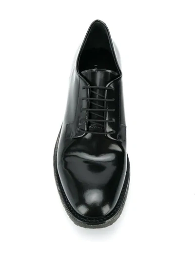 Shop Del Carlo Patent Lace-up Shoes In Black