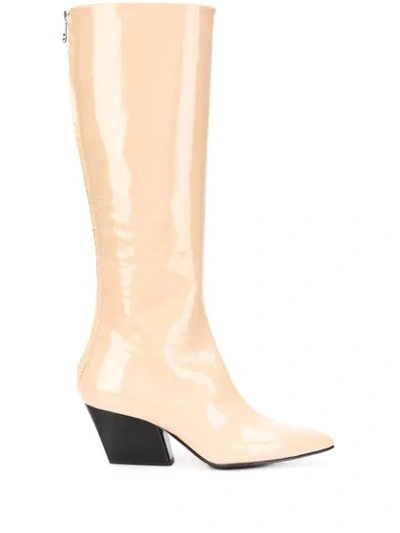 Shop Aeyde Tall Boots In Creamy