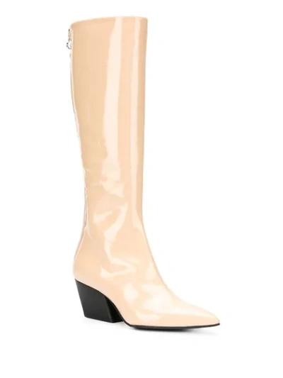 Shop Aeyde Tall Boots In Creamy