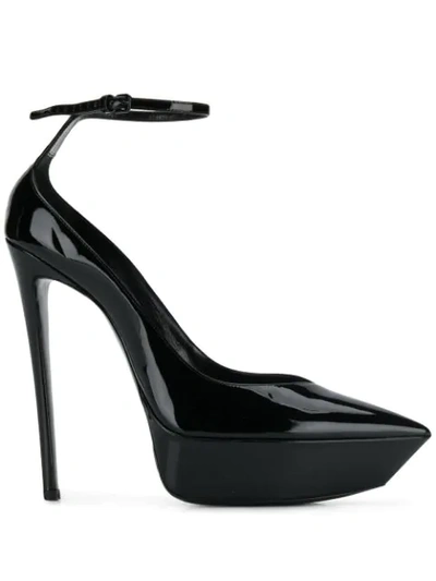 Shop Saint Laurent Betty 110mm Pumps In Black