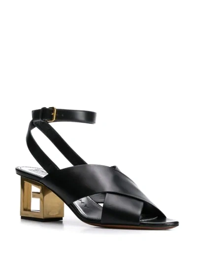 Shop Givenchy Gg Heel Sandals In 001