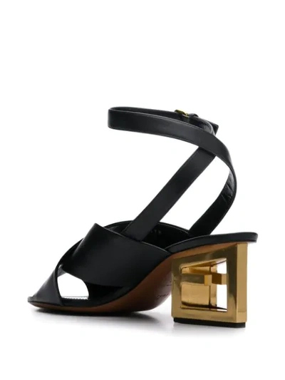 Shop Givenchy Gg Heel Sandals In 001