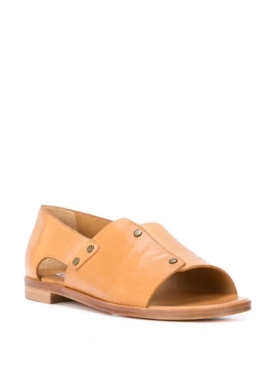 Shop Alberto Fermani Studded Sandals In Brown