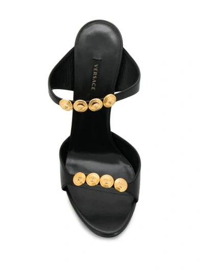 Shop Versace Medusa Medallion Sandals In Black