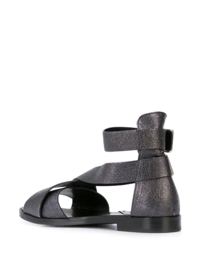 Shop Alberto Fermani Crossover Strap Sandals In Infinito Blunight