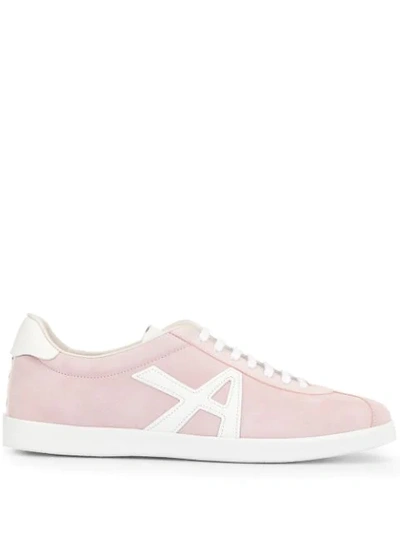 Shop Aquazzura The A Lace-up Sneakers In Pink