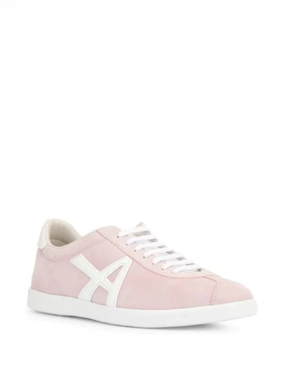 Shop Aquazzura The A Lace-up Sneakers In Pink