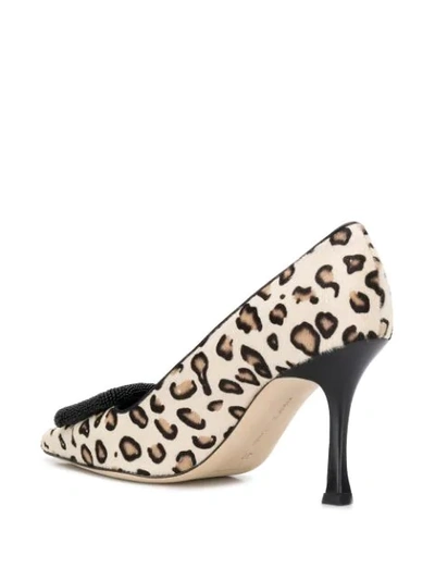 Shop Manolo Blahnik Maysale 90mm Pumps In Brown