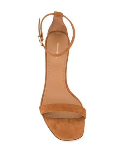 Shop Mansur Gavriel 90mm Stiletto Sandals In Brown