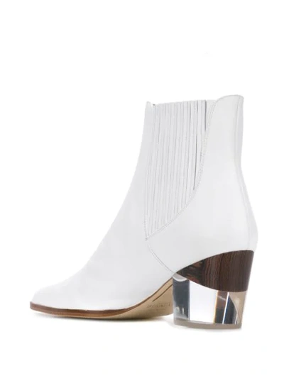 Shop Alexandre Birman Pointed Ankle Boots In White