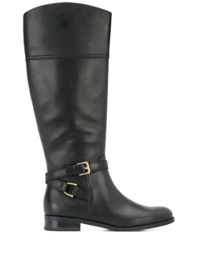 Shop Lauren Ralph Lauren Knee-length Round Toe Boots In Black