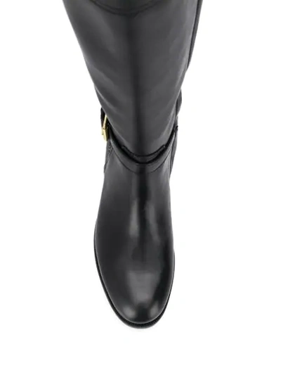 Shop Lauren Ralph Lauren Knee-length Round Toe Boots In Black