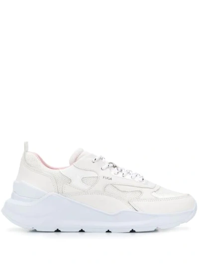 Shop Date Fuga Mesh Panelled Sneakers In White