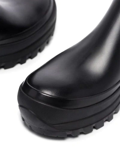 Shop Jil Sander Vibram Sole Beatle Boots In Black