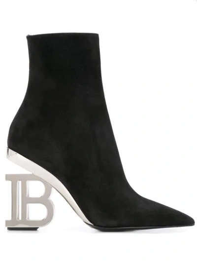 Shop Balmain Nicole Ankle Boots In Black